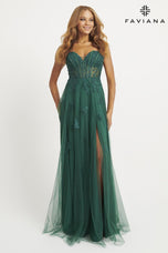 Faviana A-Line Corset Prom Dress 11057