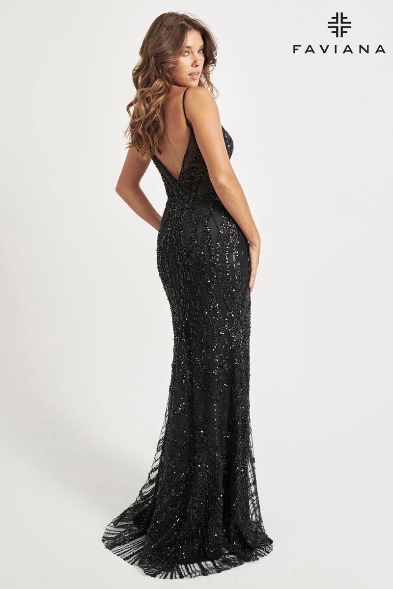 Faviana Elegant Beaded Prom Dress 11075