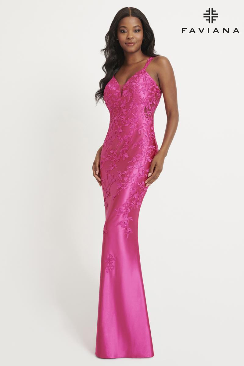 Faviana Keyhole Open Back Prom Dress 11082