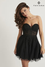 Faviana Tulle Lace Short Homecoming Dress 11120