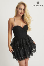 Faviana Ruffle Sweetheart Homecoming Dress 11121