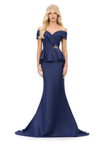 ASHLEYlauren Off Shoulder Evening Dress 11710