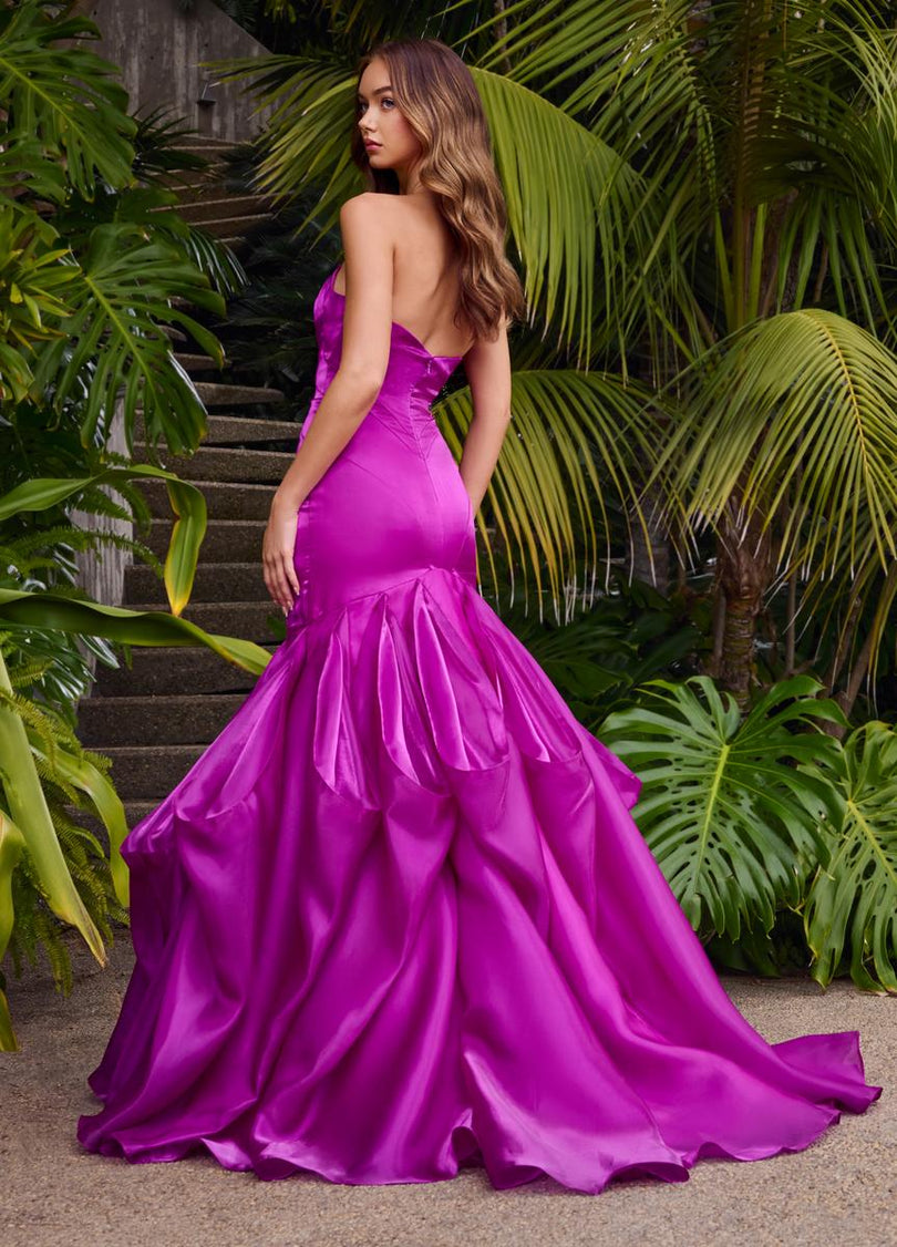 ASHLEYlauren Strapless Organza Prom Dress 11733