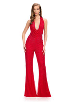 ASHLEYlauren Cowl Neck Jumpsuit 11775