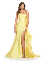 ASHLEYlauren Strapless Mikado Bow Dress 11866