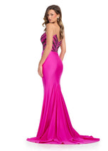 ASHLEYlauren Strapless Animal Print Prom Dress 11933