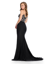 ASHLEYlauren Strapless Animal Print Prom Dress 11933