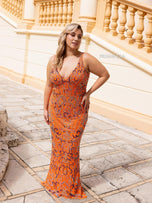 Primavera Curvy Beaded Prom Dress 14053