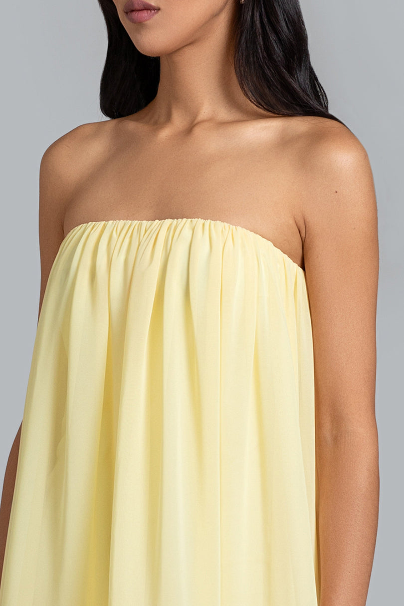 Ghrail Strapless "Shiloh" Chiffon Dress G084