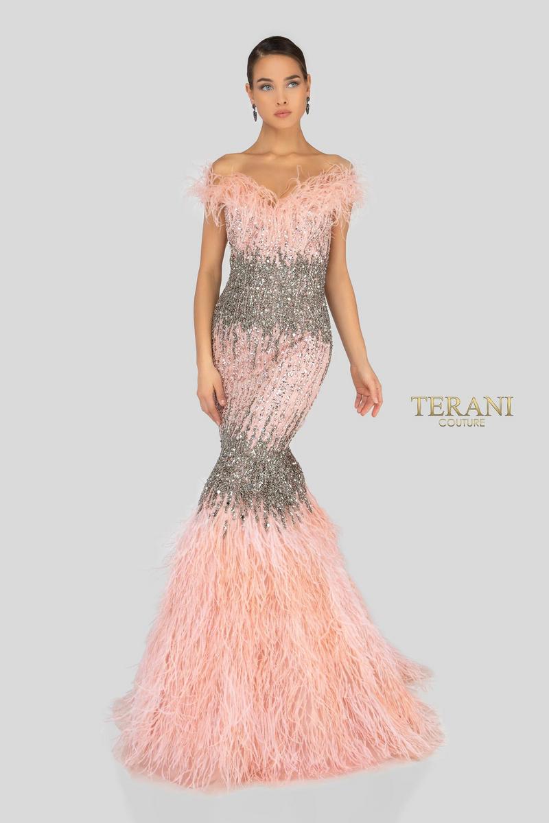 Terani Beaded Evening Gown 1911GL9512