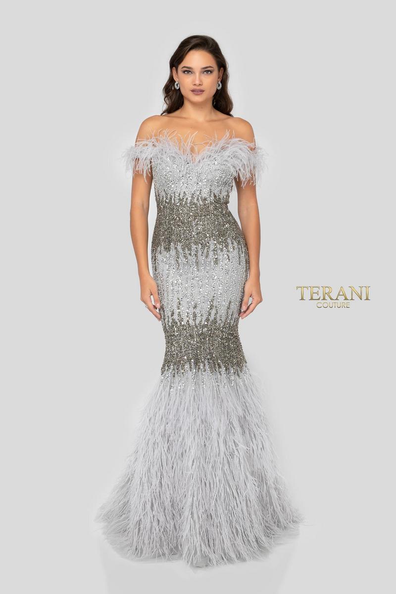 Terani Beaded Evening Gown 1911GL9512