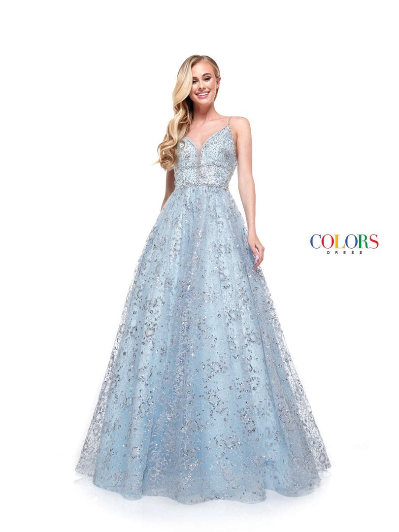 Colors Prom Long Glitter Ball Gown Dress 2288