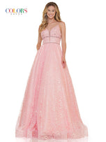 Colors Prom Long Glitter Ball Gown Dress 2288