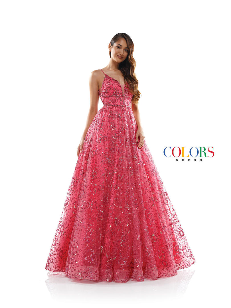 Colors Prom Long Glitter Ball Gown Dress 2288