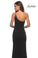 La Femme Long One Shoulder Dress 28176