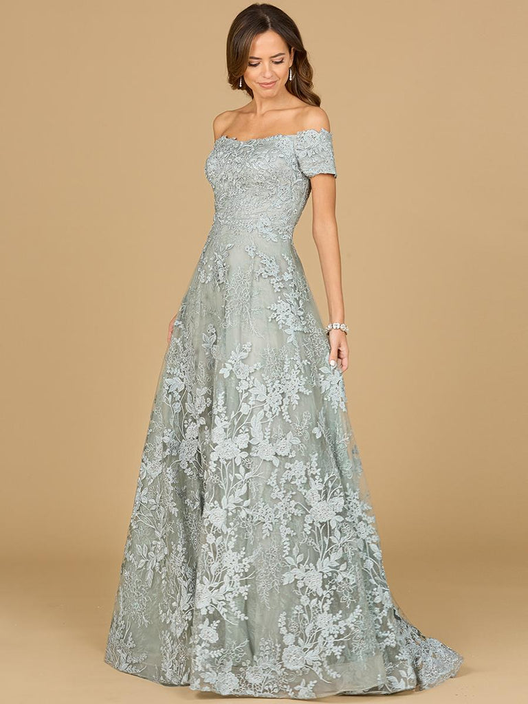 Lara Off the Shoulder Lace A-line Gown 29122