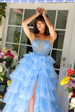 Ava Presley Corset Ruffle Prom Dress 29232