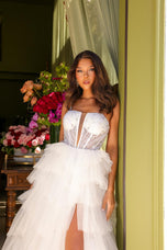 Ava Presley Corset Ruffle Prom Dress 29232