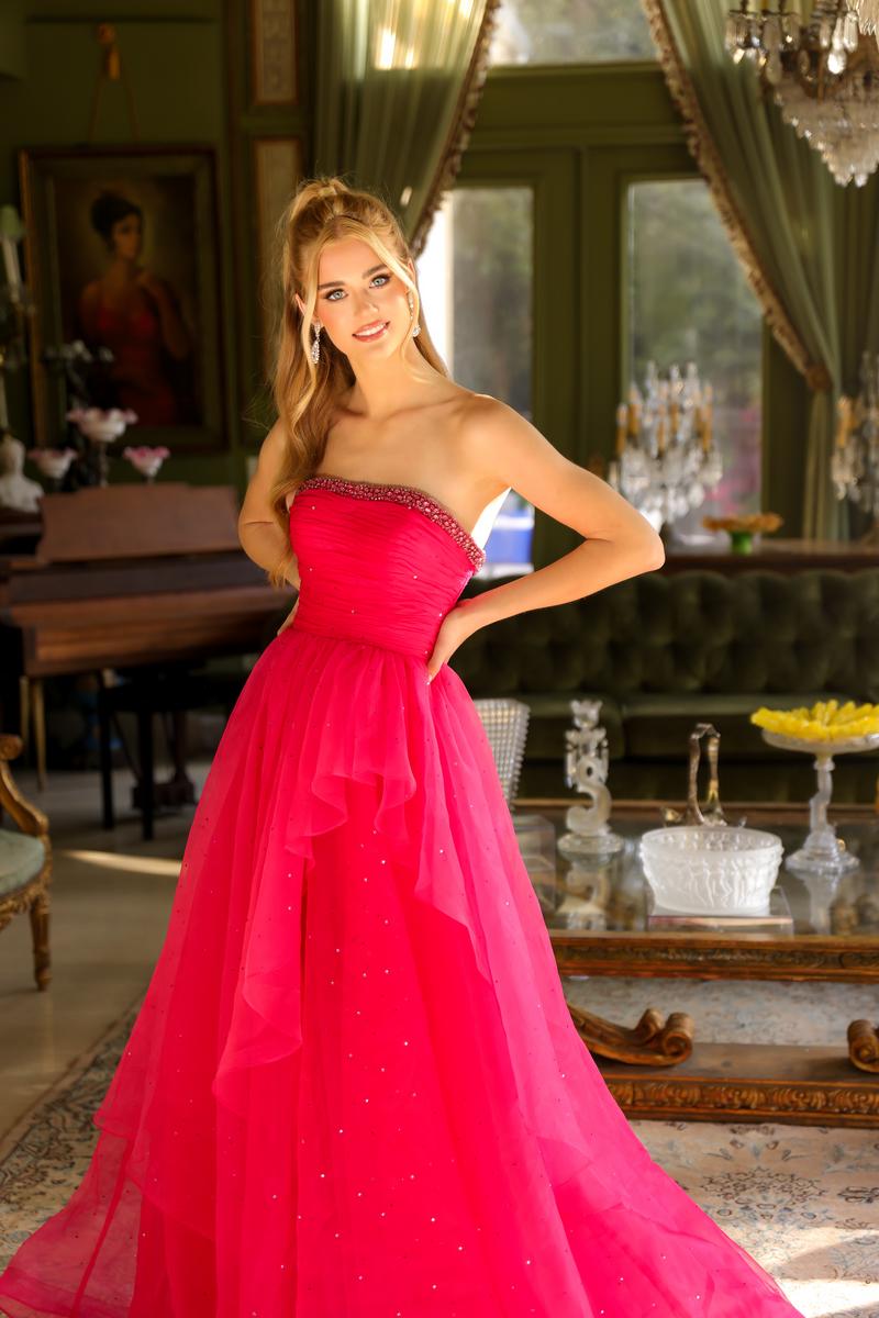 Ava Presley Strapless Ruched Prom Dress 29524