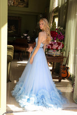 Ava Presley One Shoulder Ruffled Tulle Prom Dress 29527