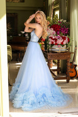 Ava Presley One Shoulder Ruffled Tulle Prom Dress 29527