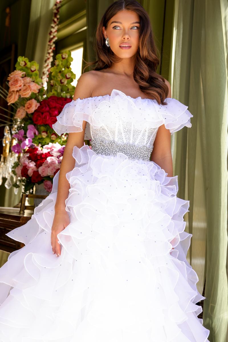 Ava Presley Ruffle Corset Prom Dress 29533