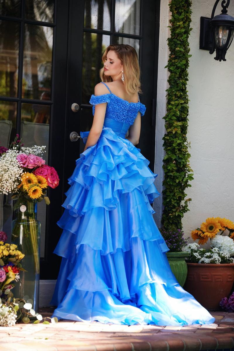 Ava Presley Off Shoulder Ruffle Prom Dress 29544