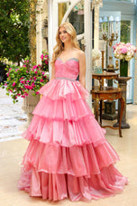 Ava Presley Strapless Ruffle Ball Gown Dress 29546