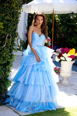 Ava Presley Strapless Ruffle Ball Gown Dress 29546