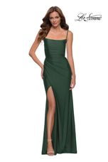 La Femme Long Simple Fitted Prom Dress 29710