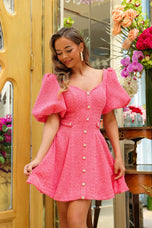 Ava Presley Bold Sleeve A-Line Dress 29805