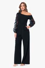 Xscape Evenings "Marina" Scuba Crepe Jumpsuit 6369X