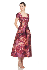 Kay Unger "Tierney" Tea Length Floral Dress 55110394