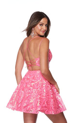 Alyce Paris Lace A-Line Homecoming Dress 3125