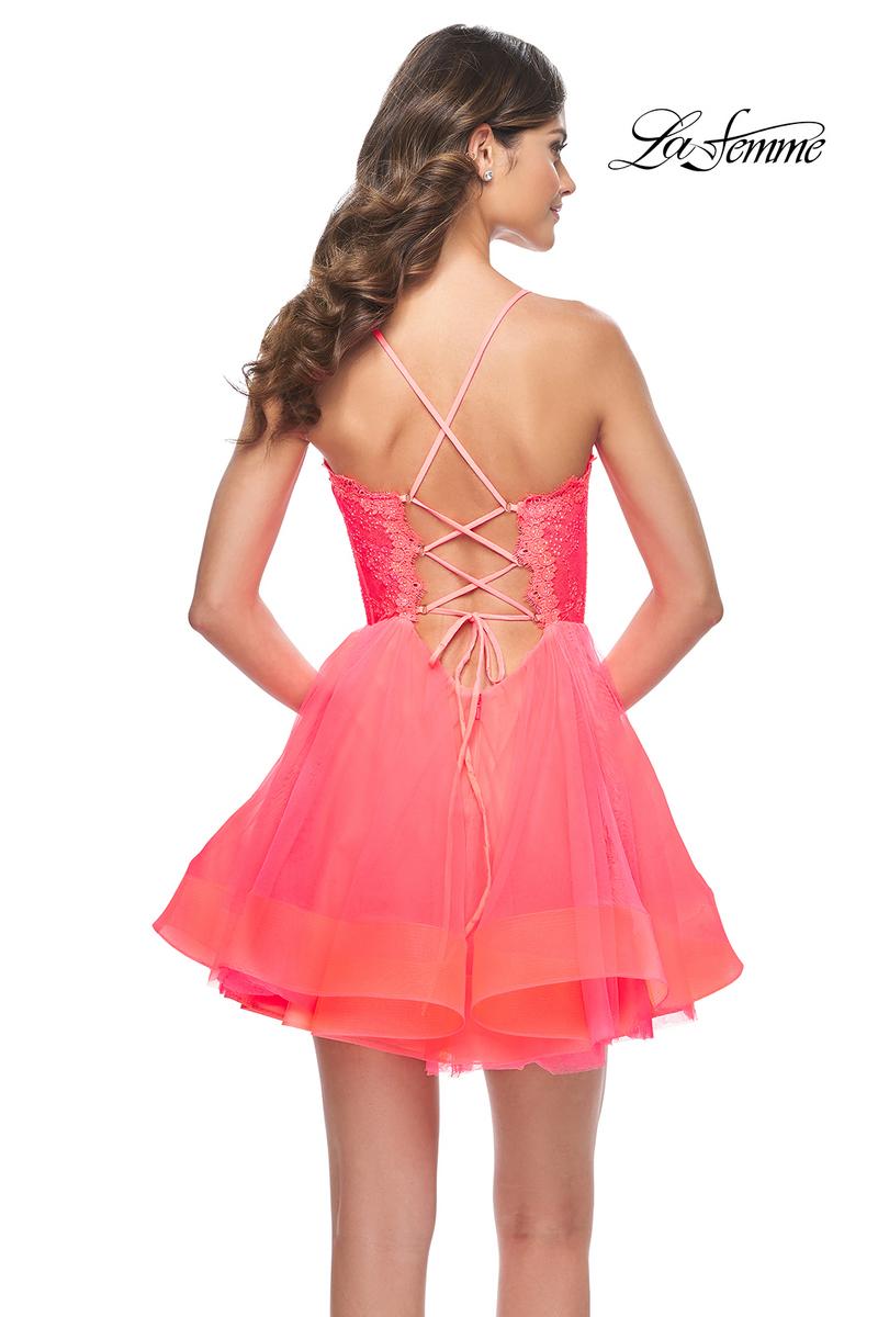 La Femme Corset A-Line Homecoming Dress 31469