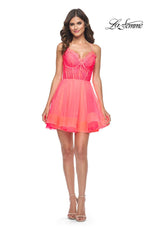 La Femme Corset A-Line Homecoming Dress 31469