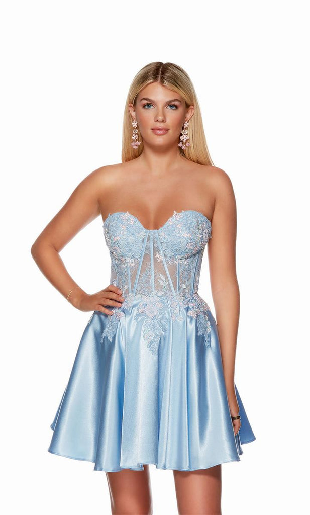 Alyce Paris A-Line Corset Homecoming Dress 3158