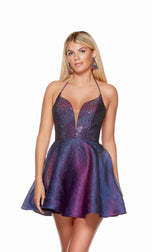 Alyce Paris A-Line Lace-up Homecoming Dress 3166