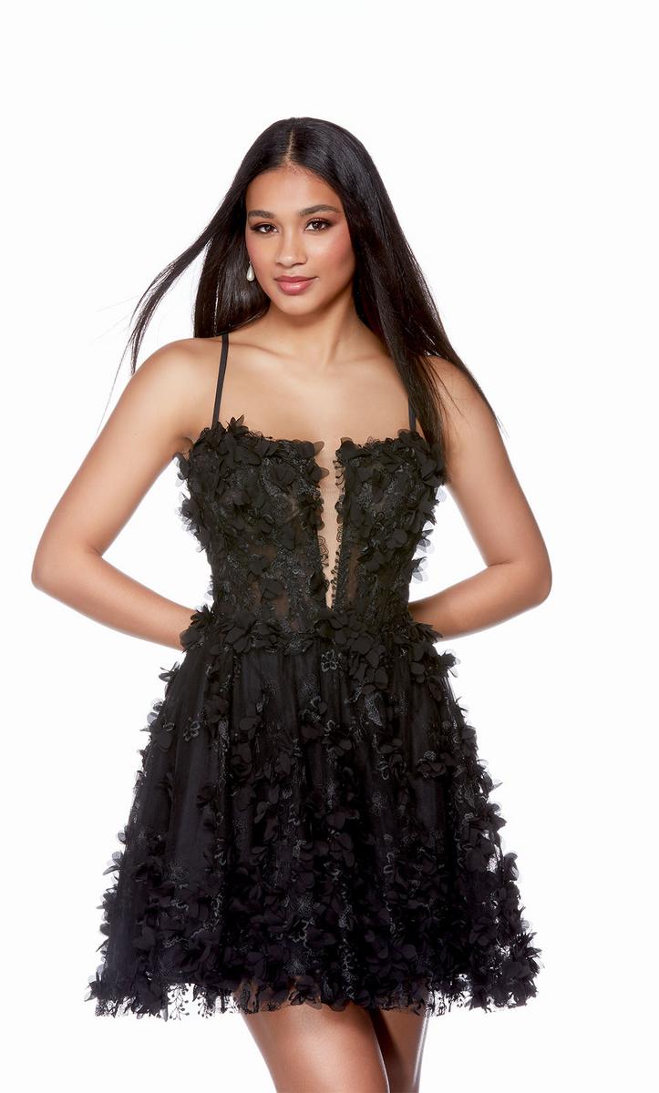 Alyce Paris 3D Floral Corset Homecoming Dress 3171