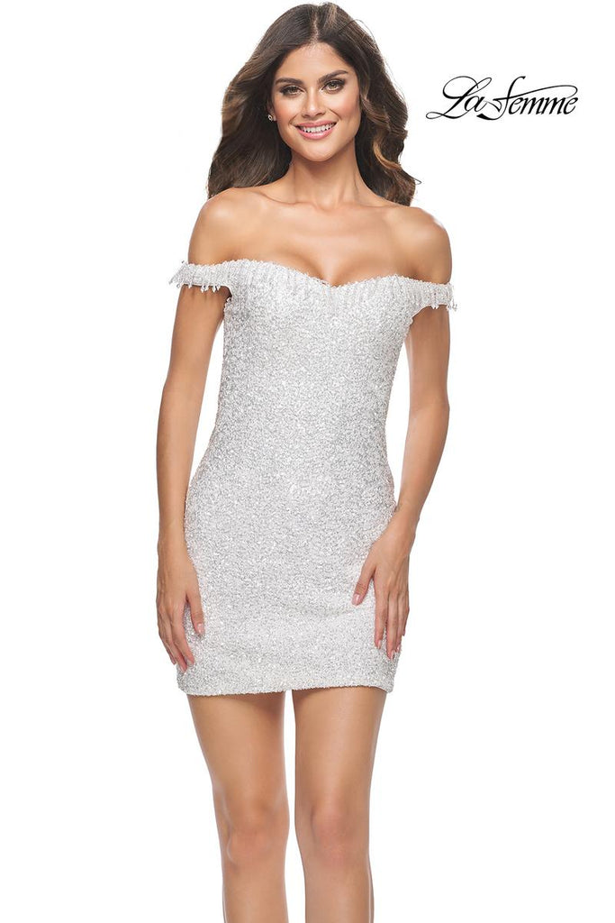 La Femme Off Shoulder Homecoming Dress 31727