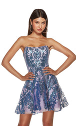 Alyce Paris Strapless Sequin HoCo Dress 3773