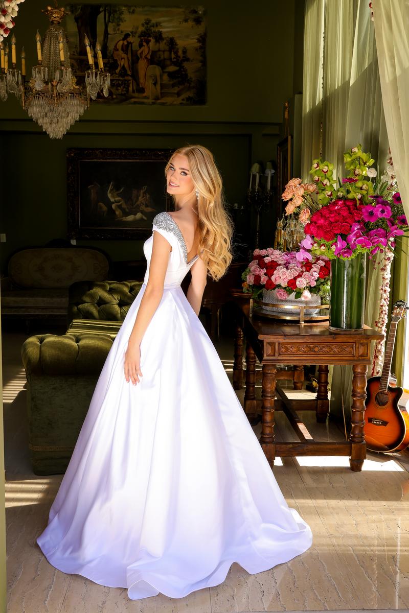 Ava Presley Satin Ball Gown Dress 39322