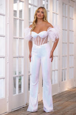 Ava Presley Corset Feather Jumpsuit 39577