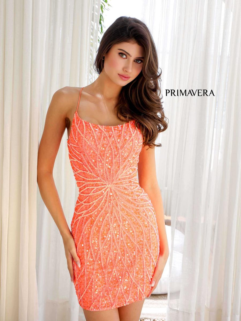 Primavera Lace-up Back Homecoming Dress 4001