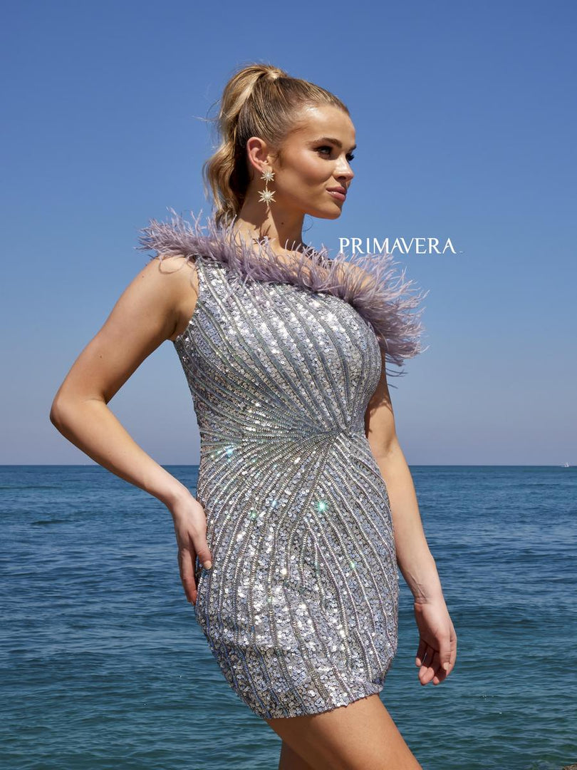 Primavera Feather Homecoming Dress 4002