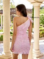 Primavera Short One Shoulder Homecoming Dress 4004