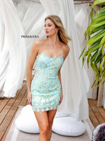 Primavera Beaded Short Homecoming Dress 4219