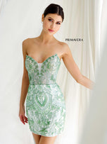 Primavera Peaked Bodice Beaded Homecoming Dress 4226