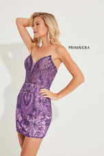 Primavera Peaked Bodice Beaded Homecoming Dress 4226