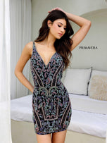 Primavera Beaded Short Mini Homecoming Dress 4238